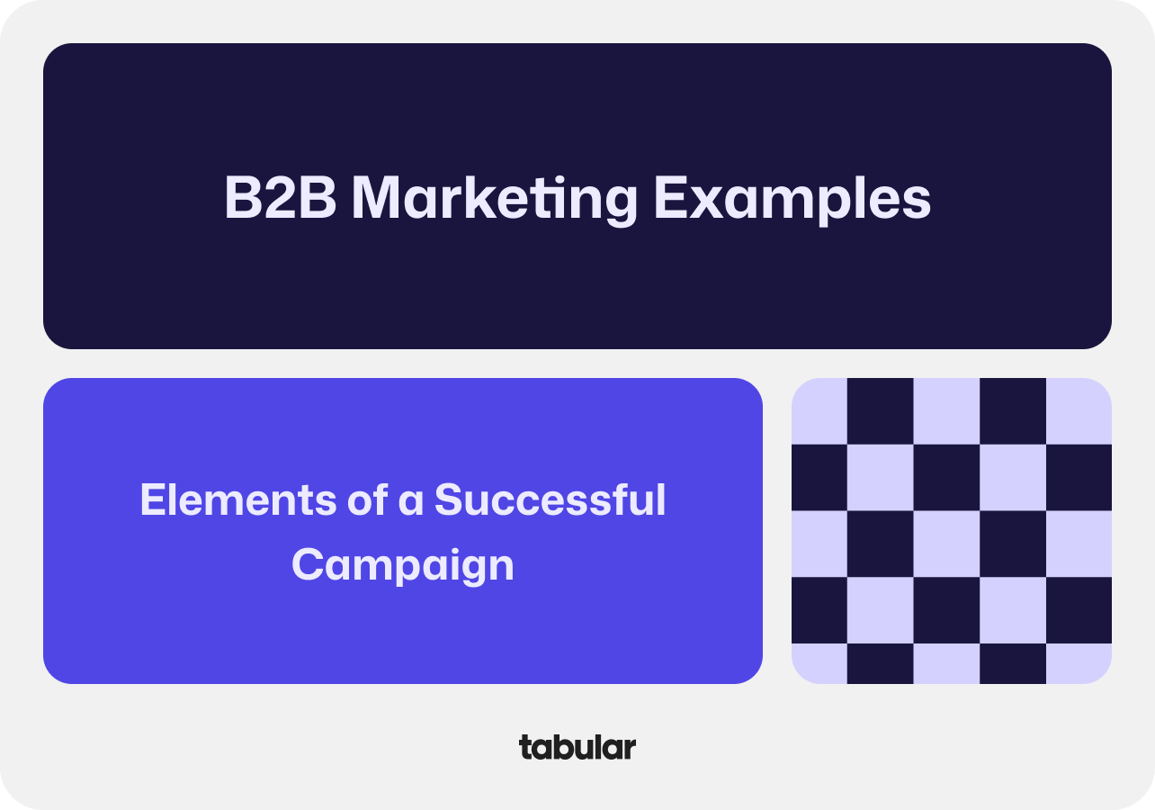 B2B marketing examples from Tabular